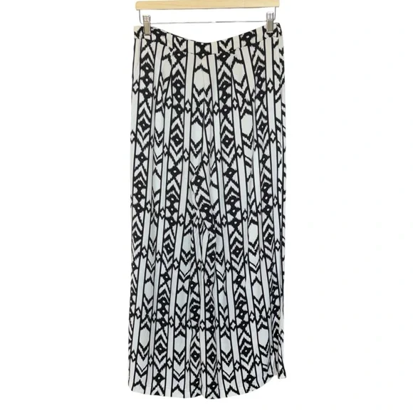 PHILOSOPHY Geometric Print Black and White Wide Leg Palazzo Pants Size 8 - Picture 2 of 9